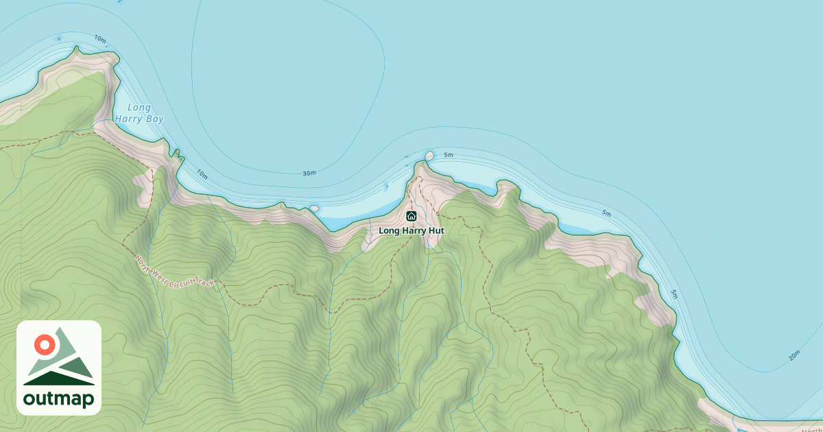 Map of Long Harry Hut