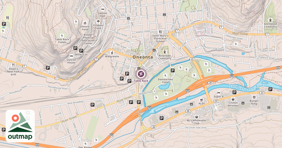 Map of Table Rock