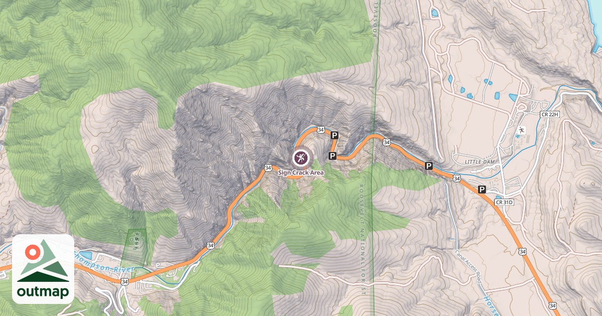 Map of Sign Crack Area