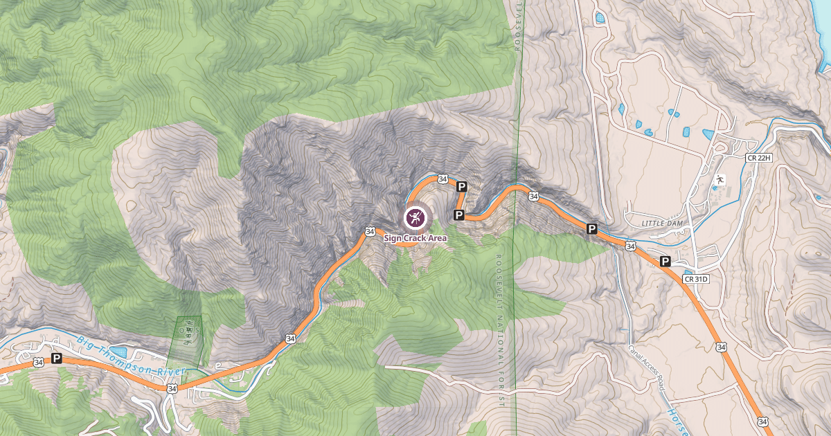 Map preview of Sign Crack Area