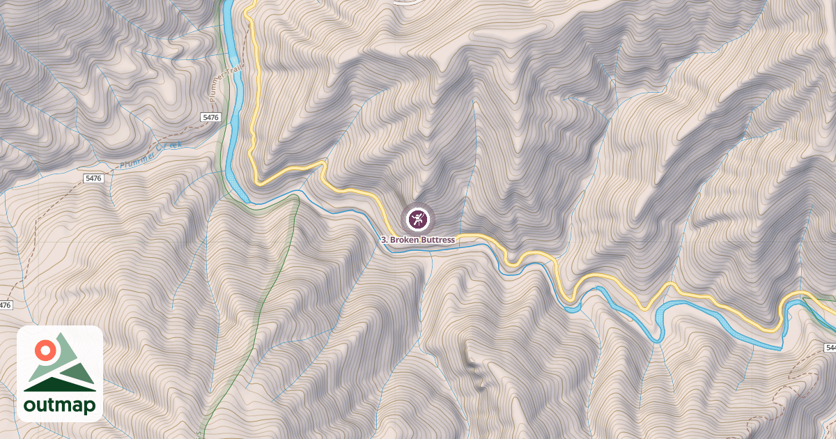 Map of 3. Broken Buttress