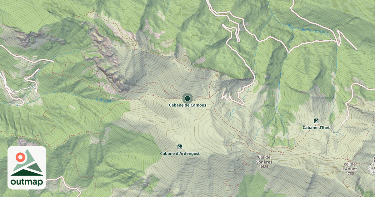Map of Cabane de Camous