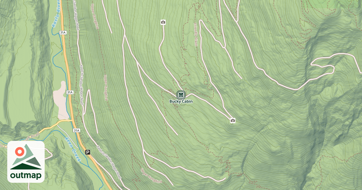 Map of Bucky Cabin