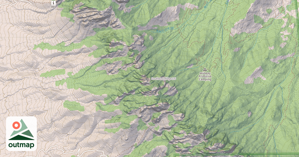 Map of Southeast Ridge
