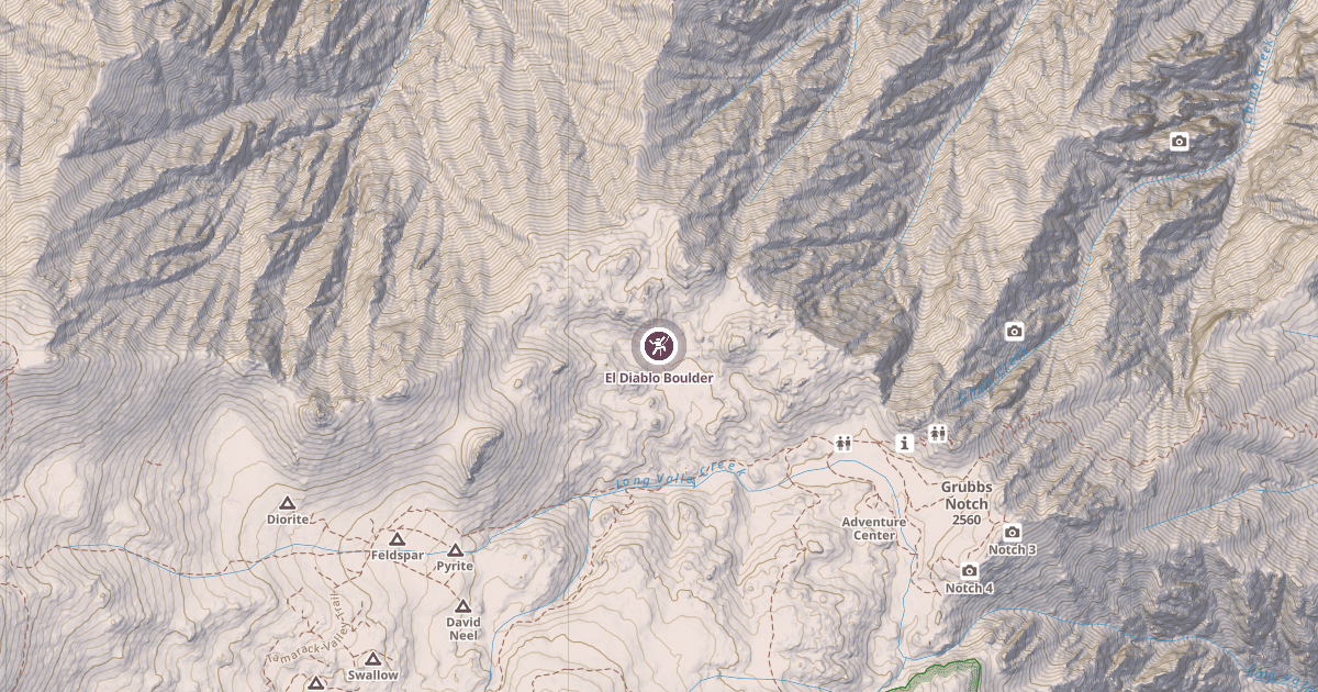 Map preview of El Diablo Boulder