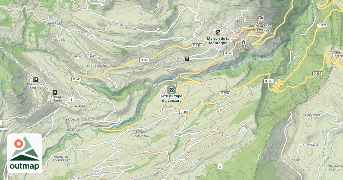 Map of Gîte d'Etape du Lauzart