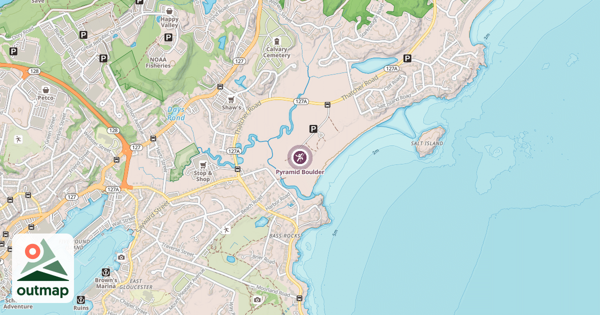 Map of Pyramid Boulder