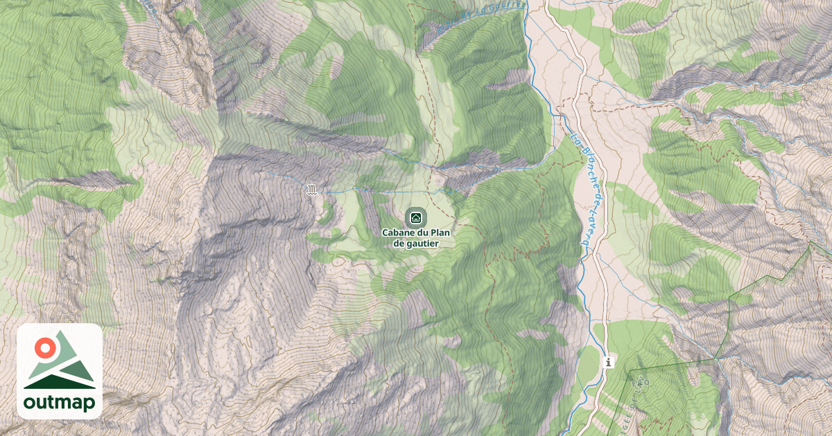Map of Cabane du Plan de gautier