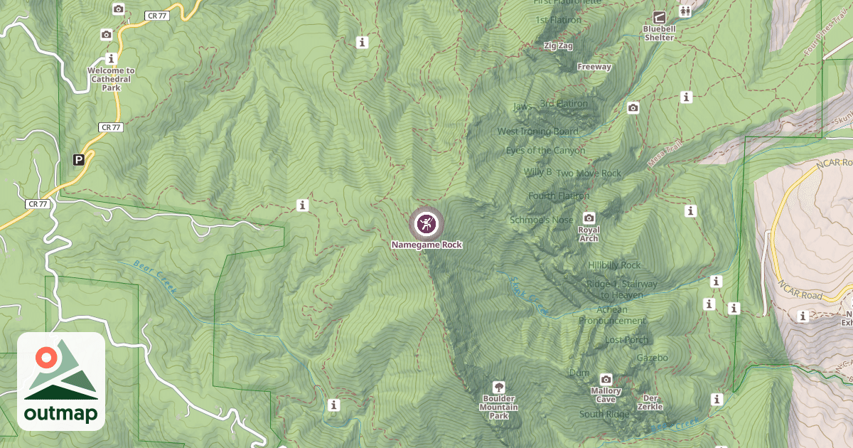 Map of Namegame Rock