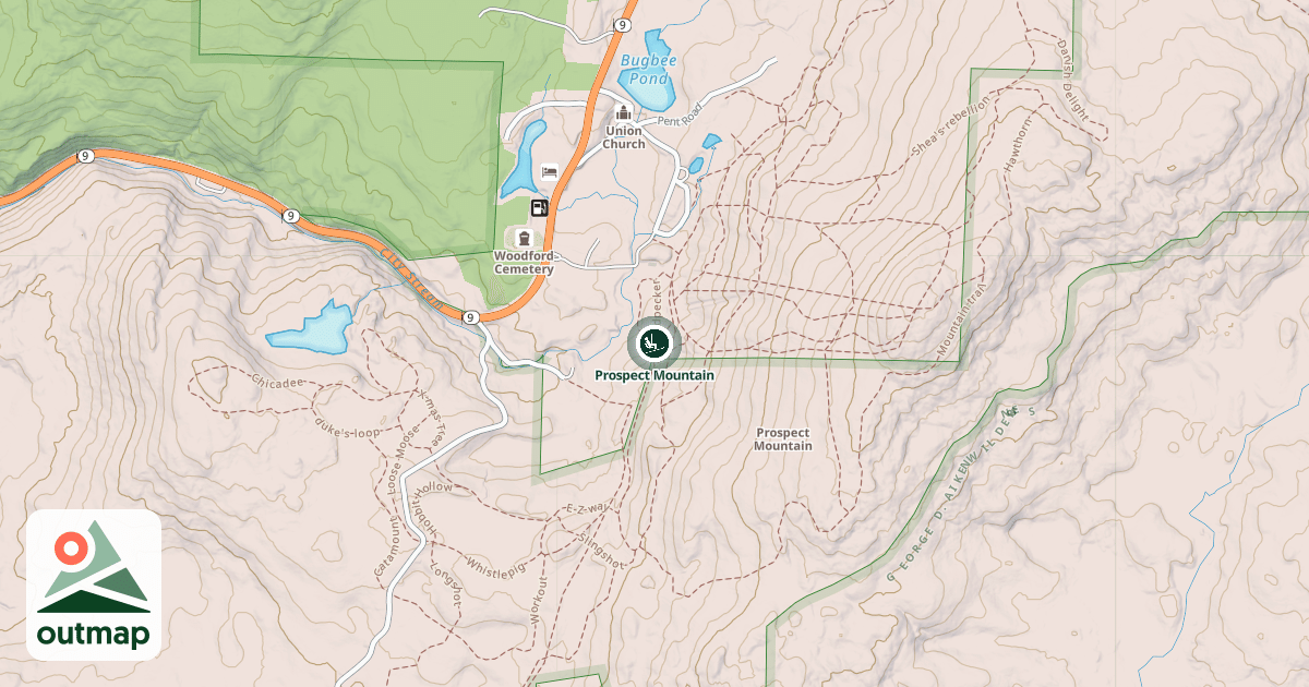 Map of Prospect Mountain
