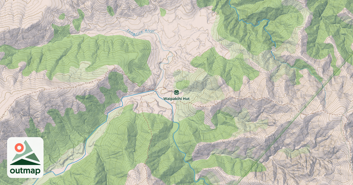 Map of Waipakihi Hut
