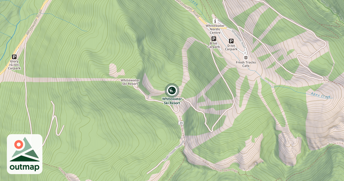 Map of Whitewater Ski Resort