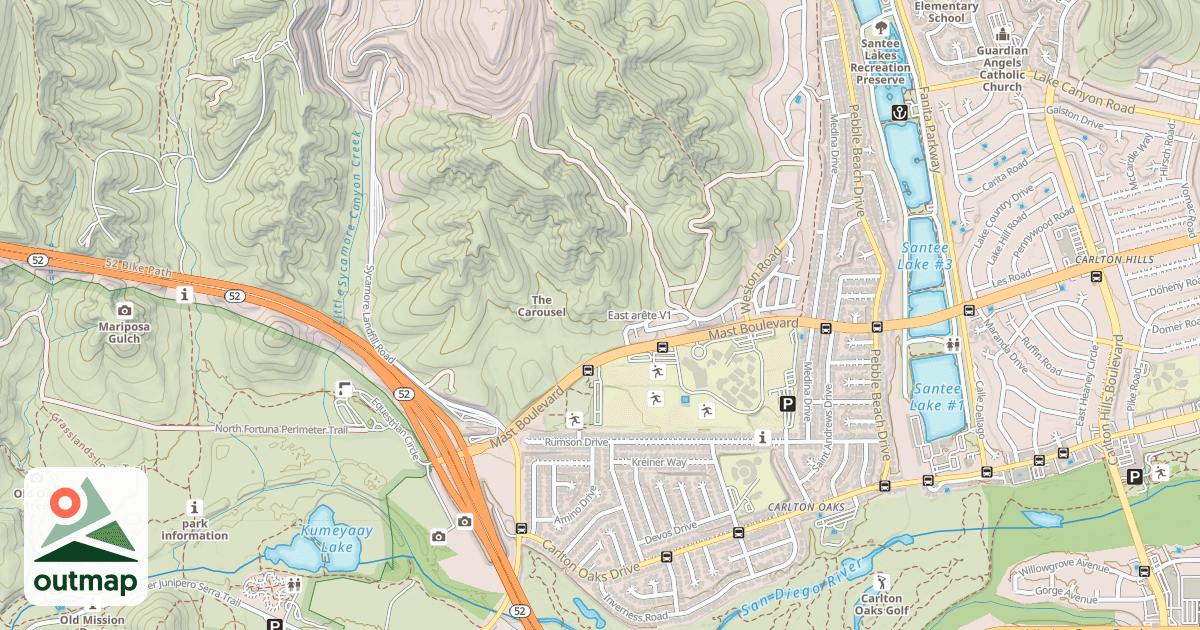 Map of East arête