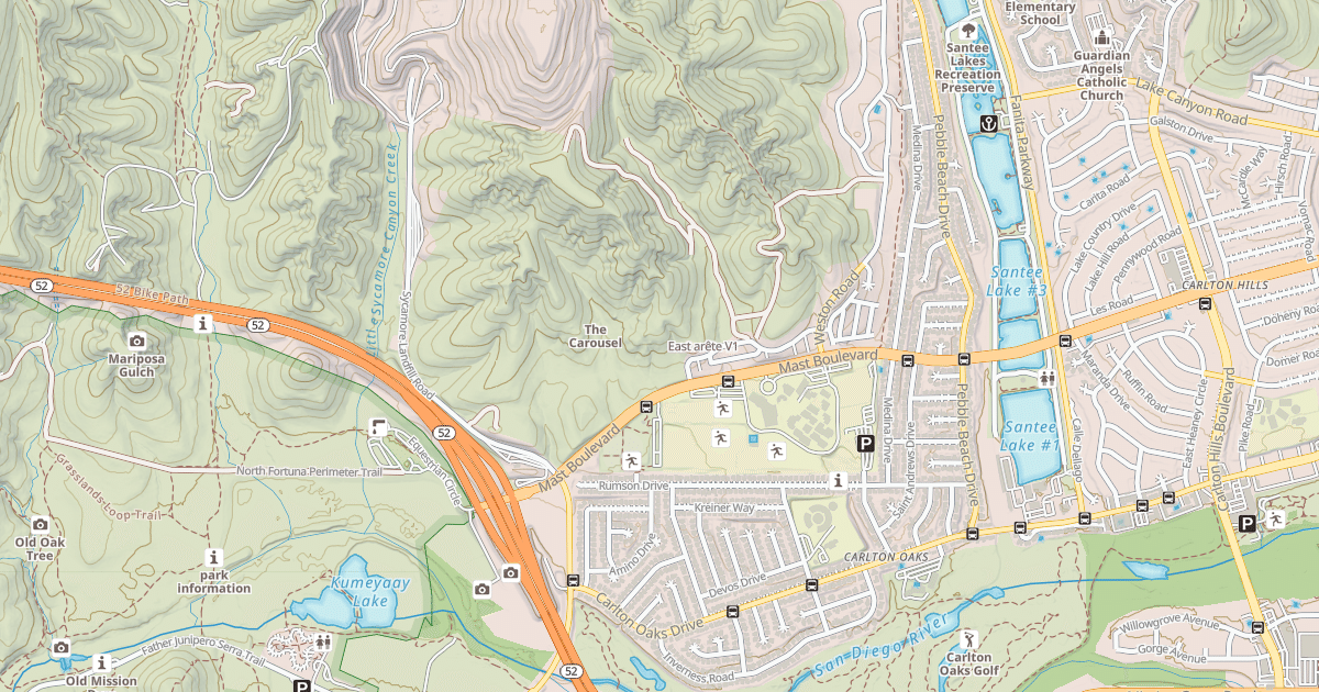 Map preview of East arête