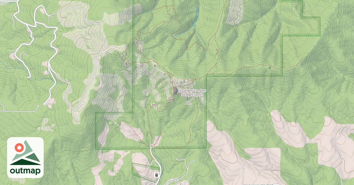 Map of Southern Comfort Straight Up