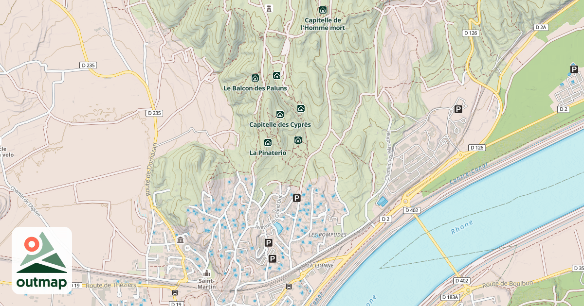 Map of Terrasse du Rhône
