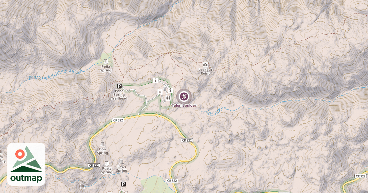 Map of Talon Boulder