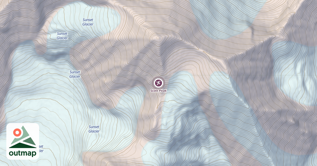 Map of Scott Peak