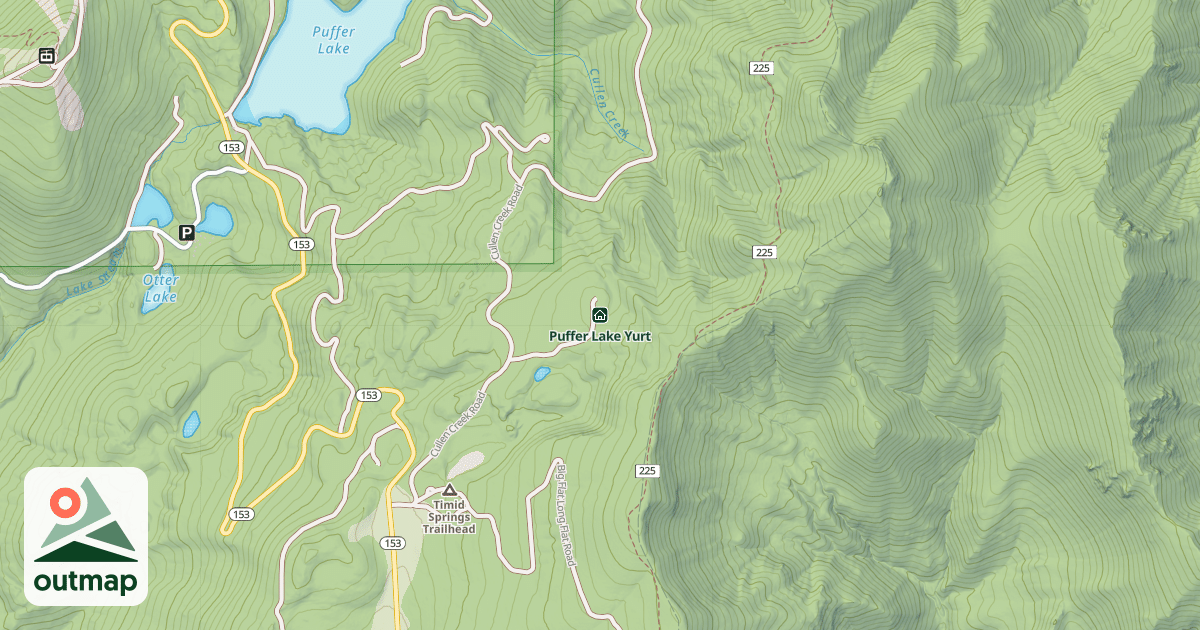 Map of Puffer Lake Yurt