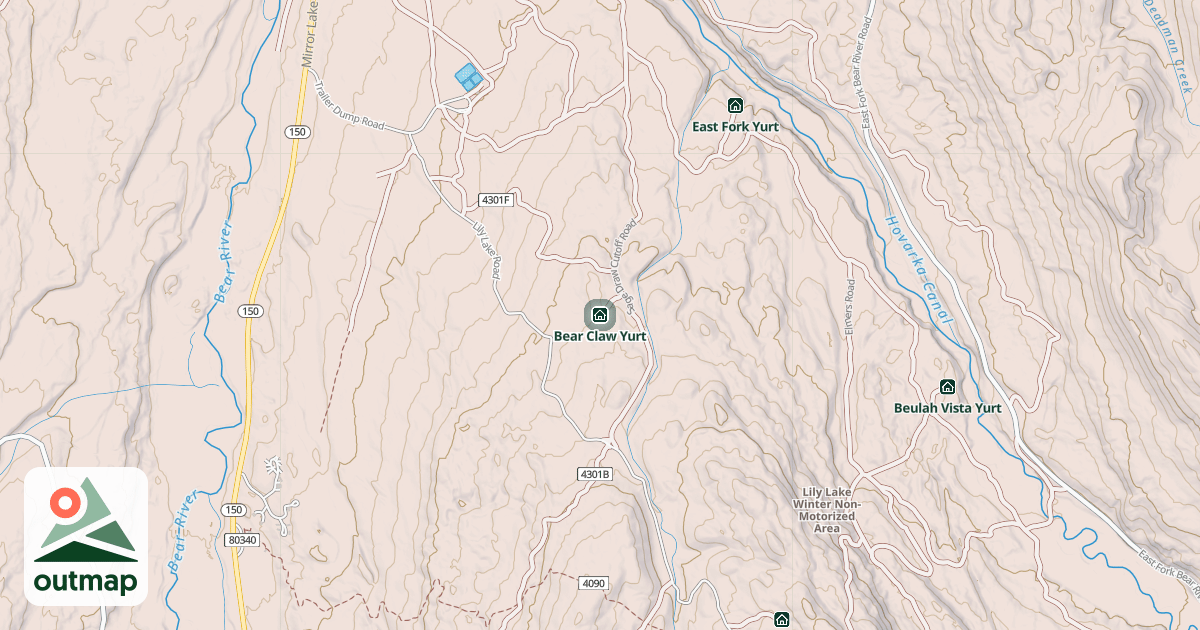 Map of Bear Claw Yurt
