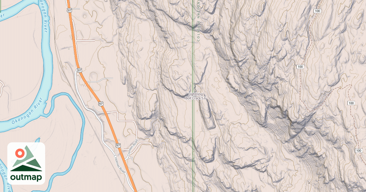 Map of Lightning Bolt Crack