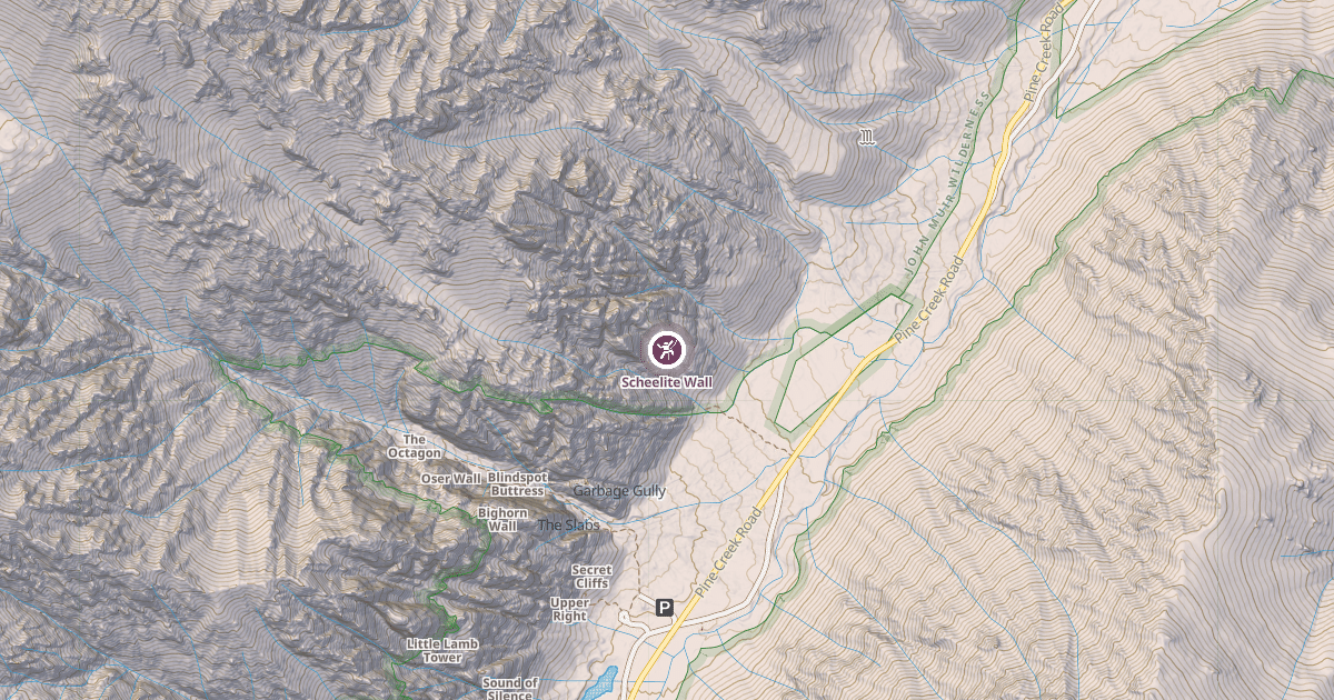 Map preview of Scheelite Wall