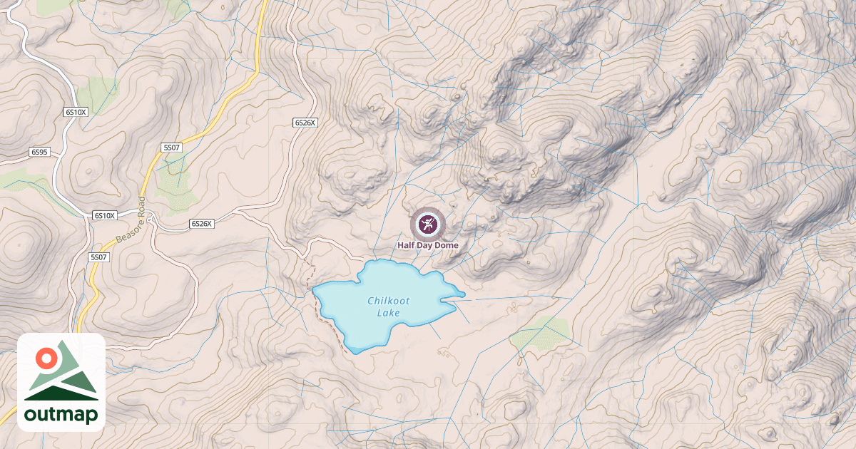 Map of Half Day Dome