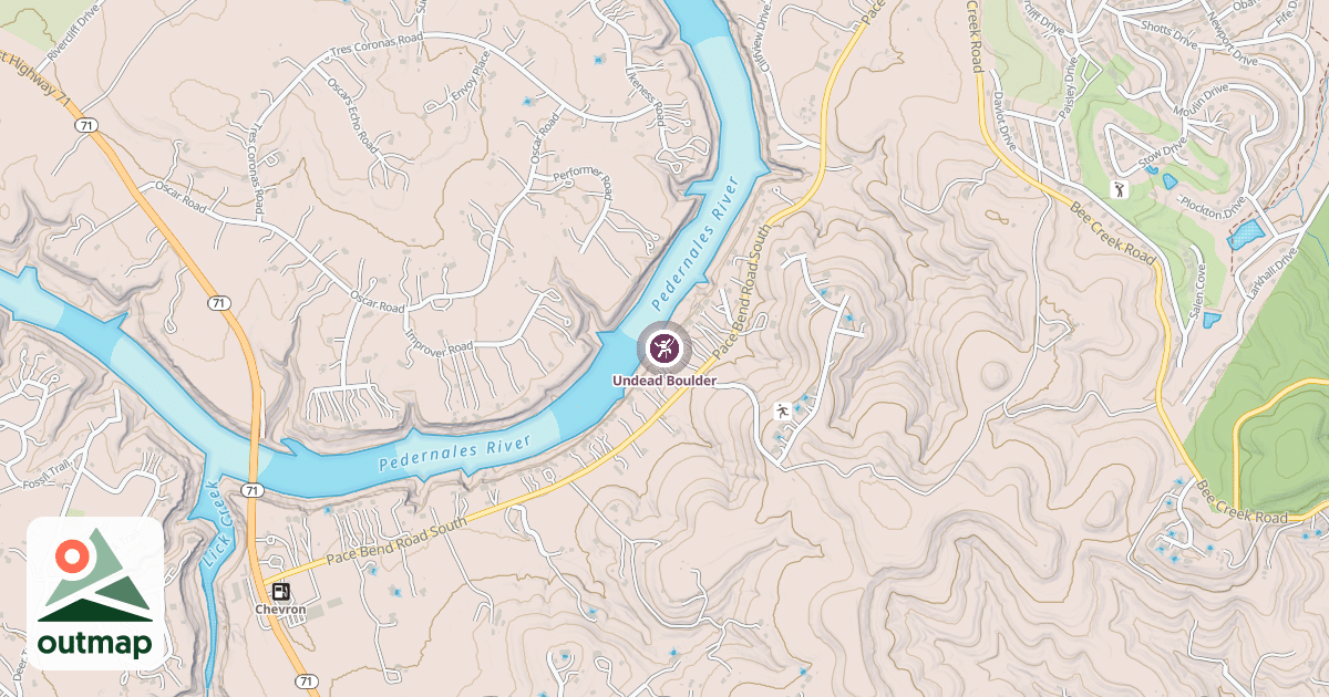 Map of Undead Boulder