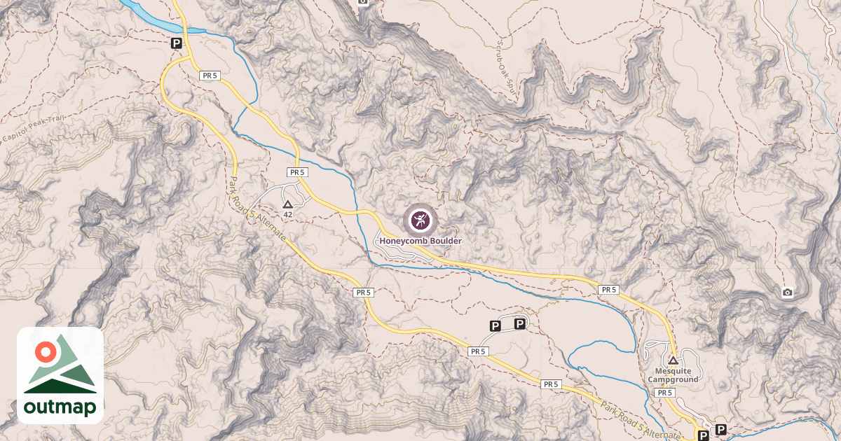 Map of Honeycomb Boulder