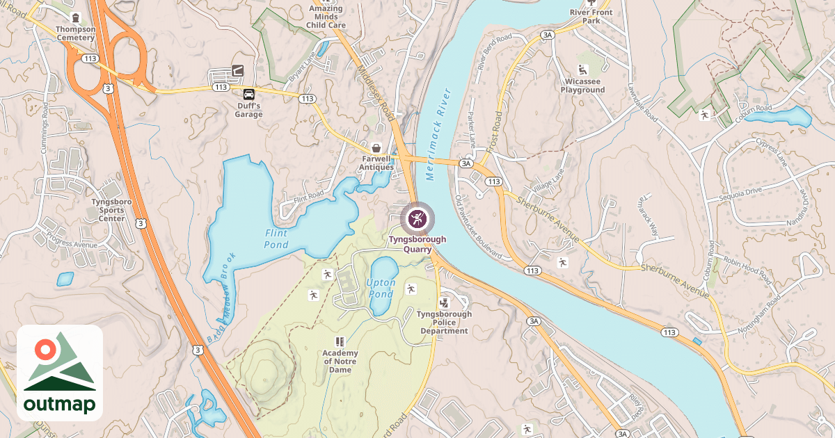 Map of Tyngsborough Quarry