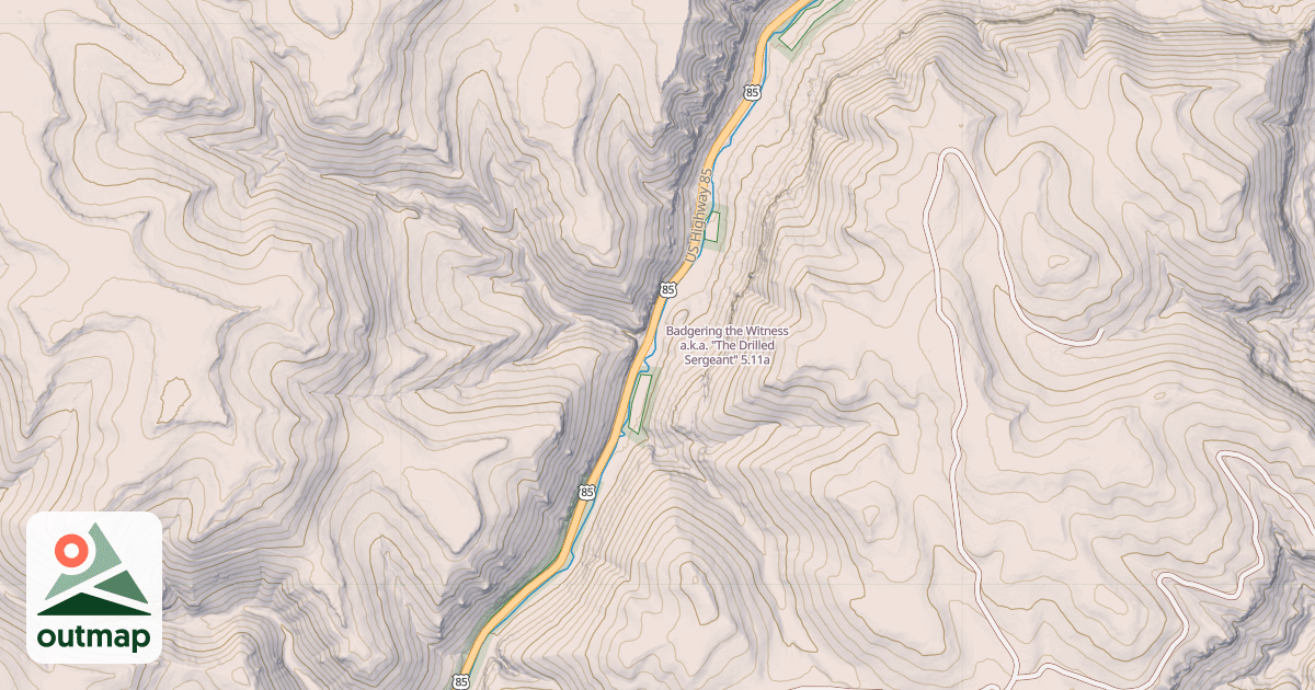 Map of Badgering the Witness a.k.a. "The Drilled Sergeant"