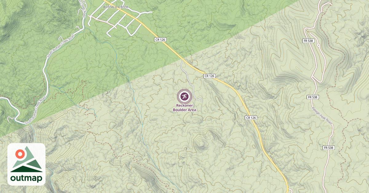 Map of Reckoner Boulder Area