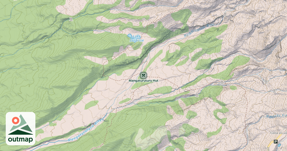 Map of Mangaturuturu Hut