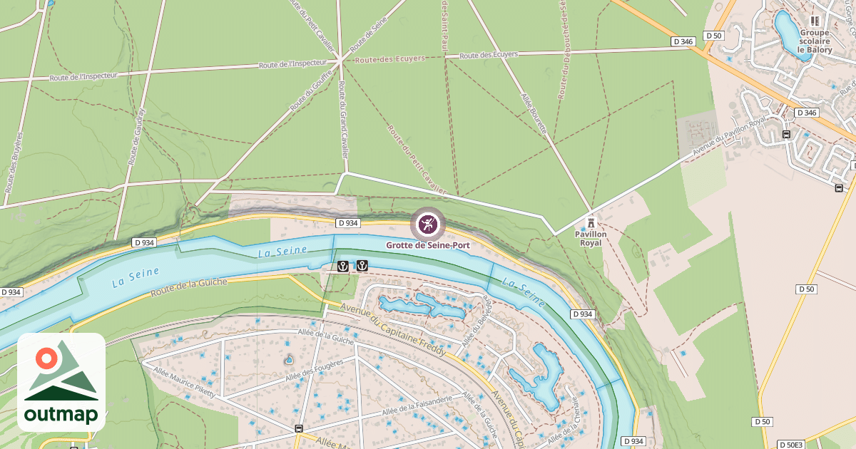 Map of Grotte de Seine-Port