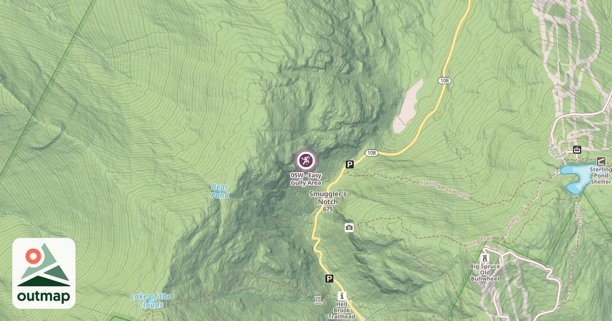 Map of 05W - Easy Gully Area