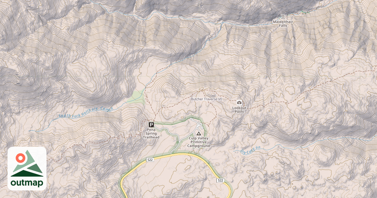 Map of Butcher Traverse