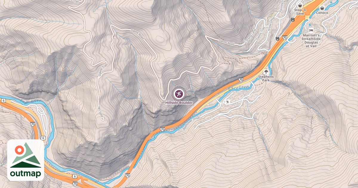 Map of Hillside Boulder