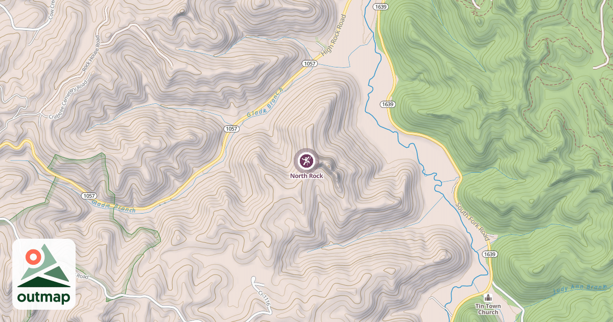 Map of North Rock