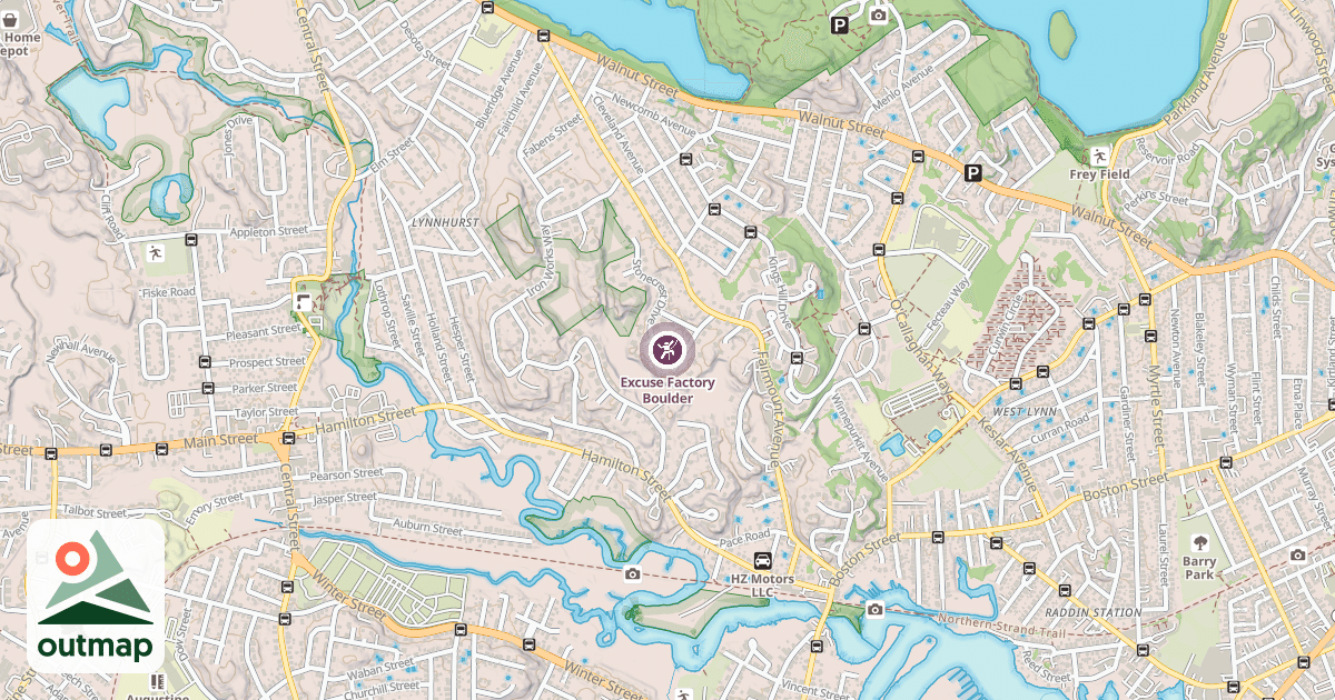 Map of Excuse Factory Boulder