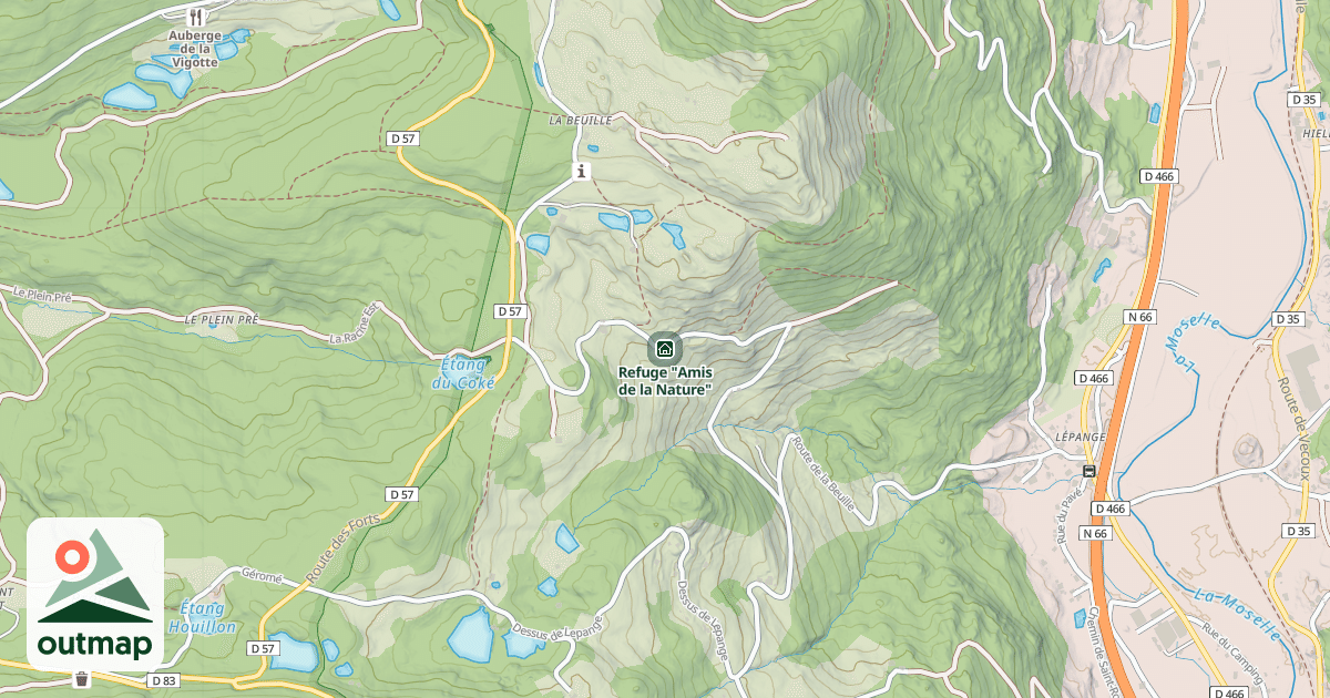 Map of Refuge "Amis de la Nature"