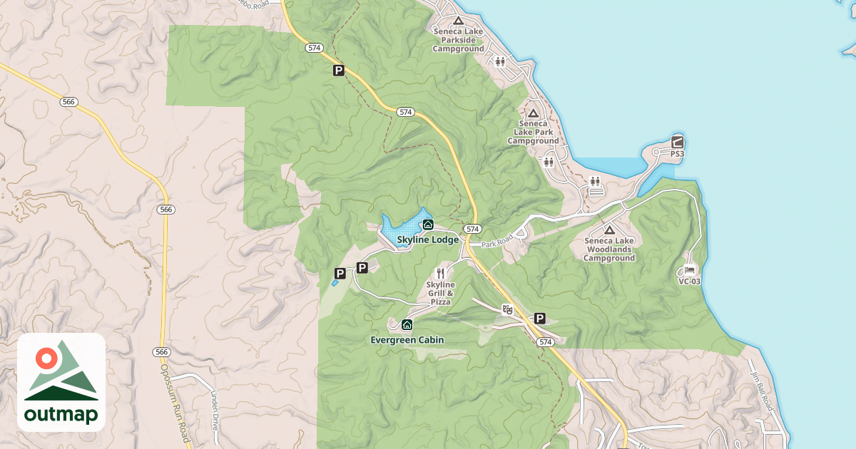 Map of Skyline Lodge