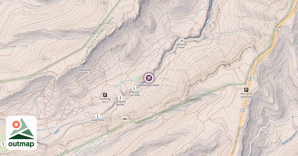 Map of Diversion Dam