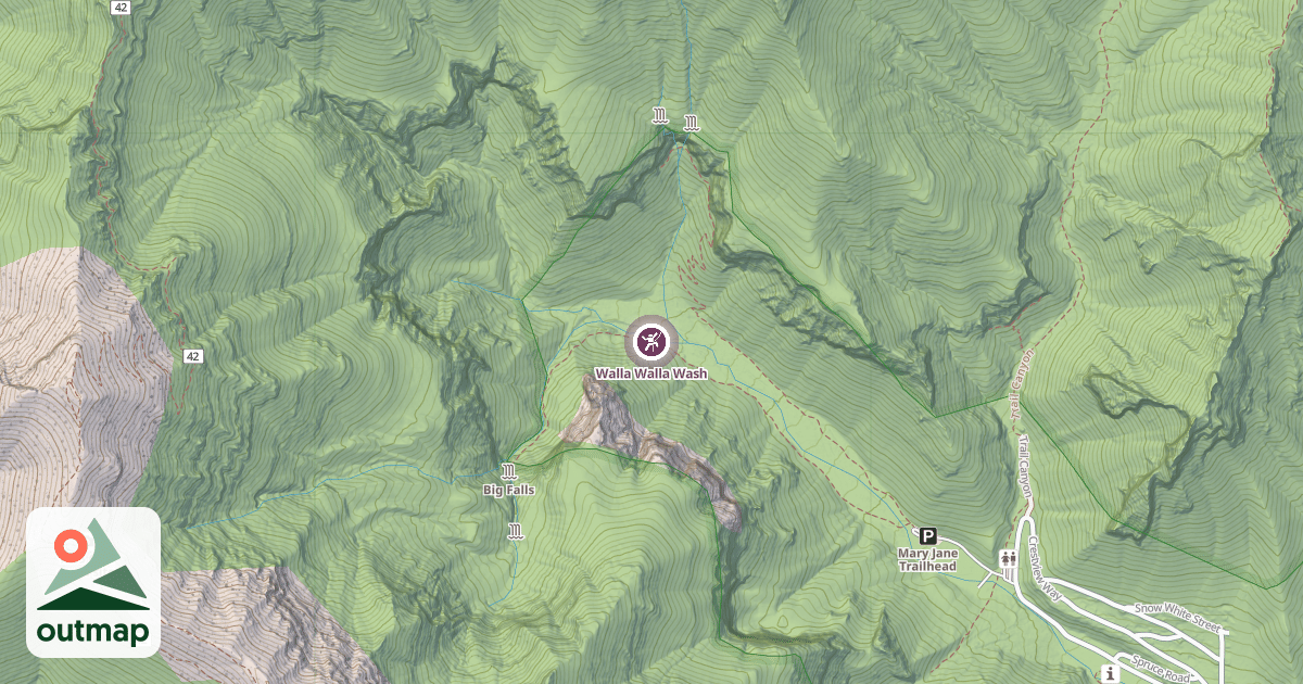 Map of Walla Walla Wash
