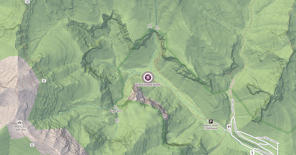 Map preview of Walla Walla Wash