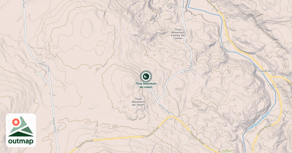 Map of Titus Mountain ski resort