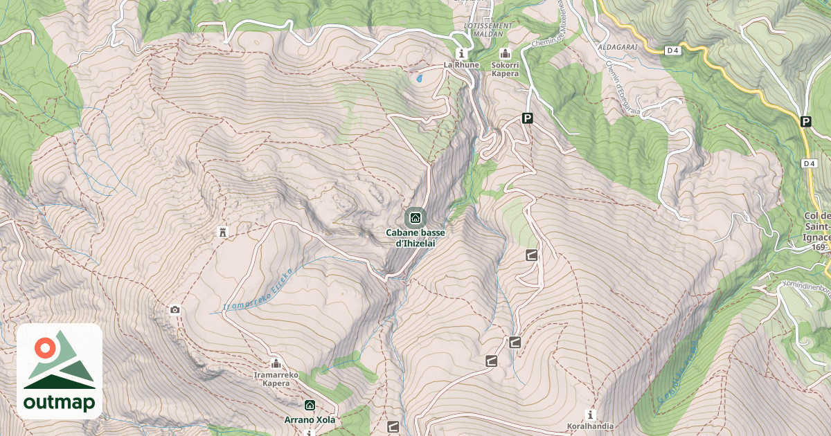 Map of Cabane basse d'Ihizelai