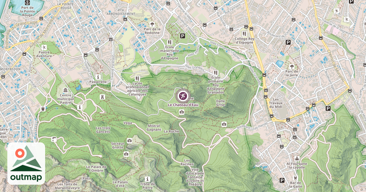 Map of Le Chateau d'Eau