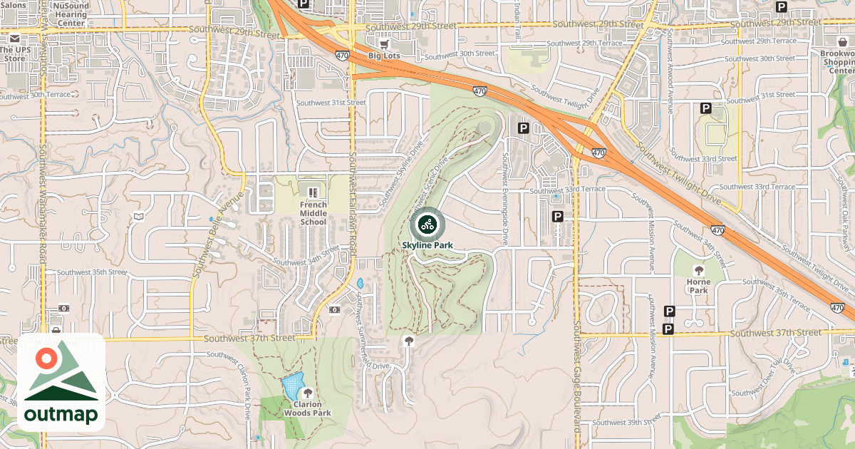 Map of Skyline Park