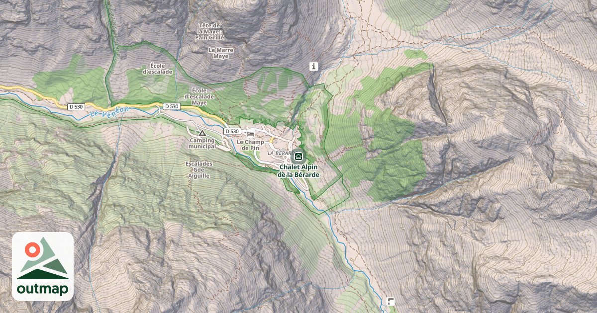 Map of Chalet Alpin de la Bérarde