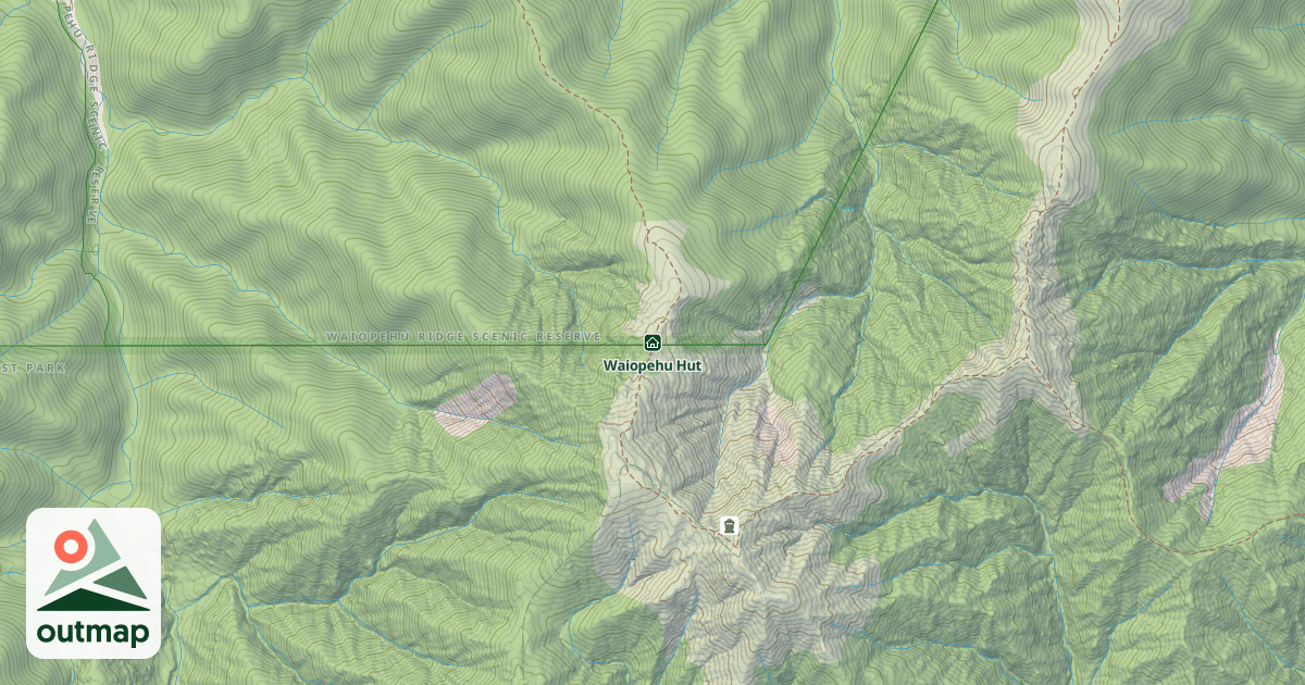 Map of Waiopehu Hut
